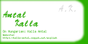 antal kalla business card